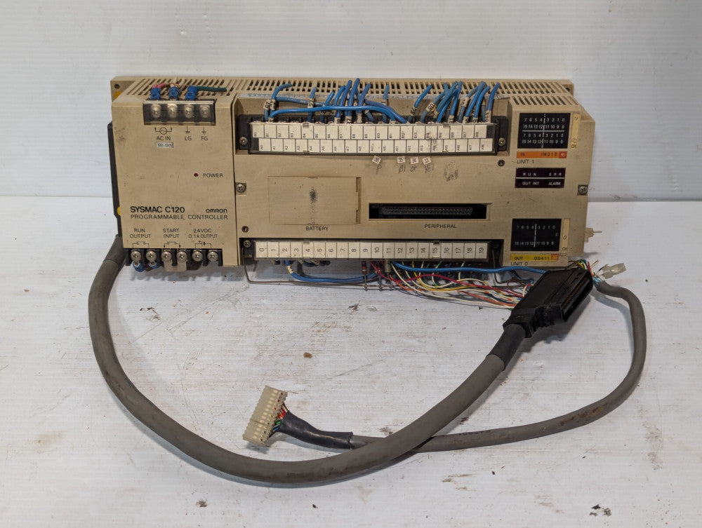 Omron Sysmac C120 3G2C4-SC Programmable Controller w/Omron 3G2A6 Program Console