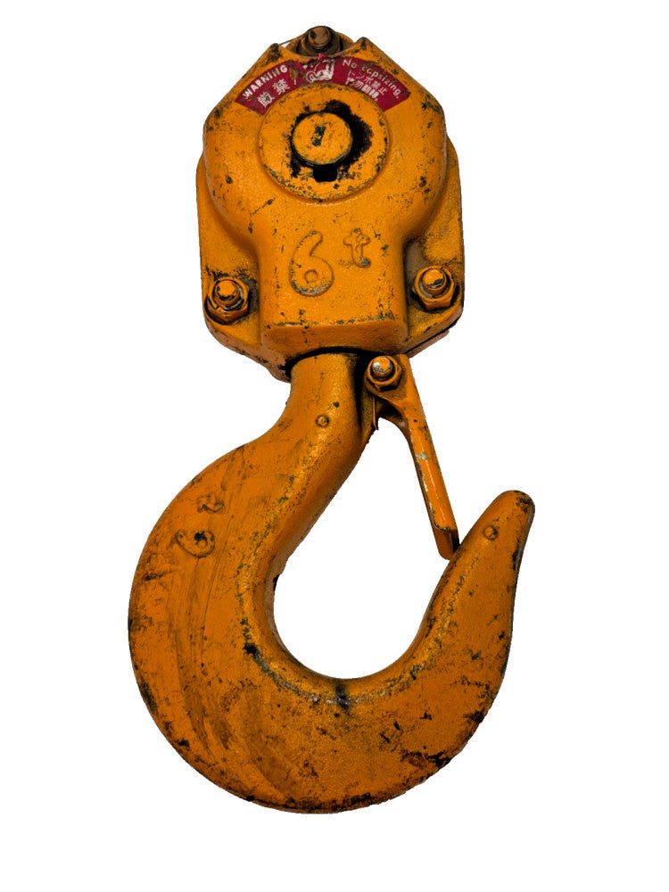 6 TON SHACKLE ASSEMBLY WITH SWIVEL HOOK AND ATTACHED BLOCK