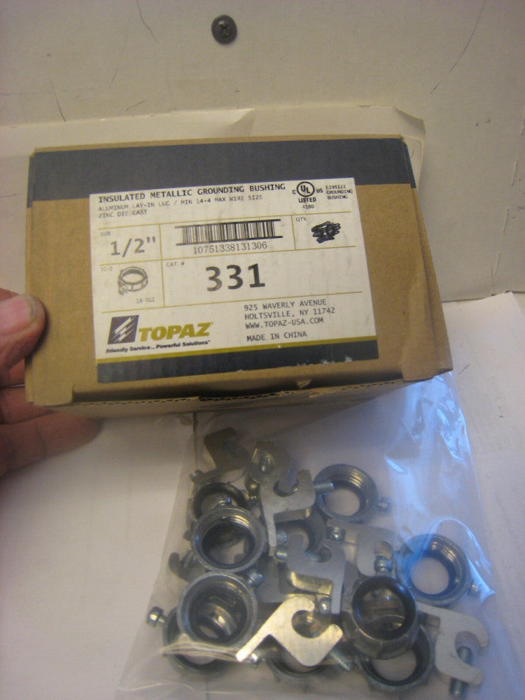 10 yes 10 pcs Topaz TOPZ331M 331M 1/2IN MIGB 4-14 Alum- LAYIN Grounding Bushing