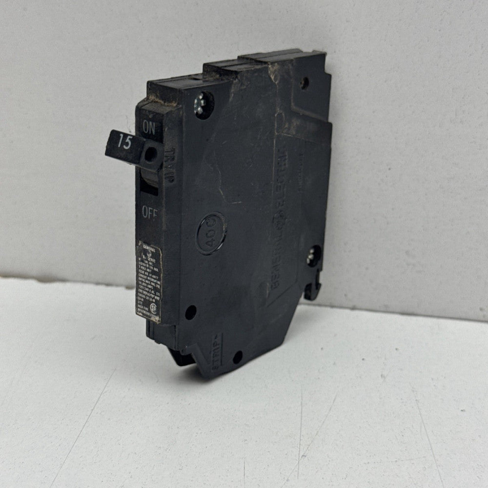 (10-Pack) GE THQP115 15-Amp 1-Pole Circuit Breaker 15A 1P 120/240V - Lot of (10)