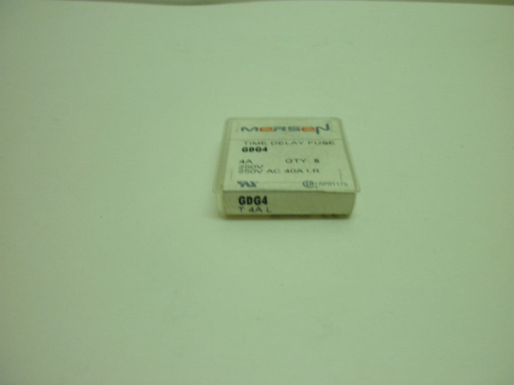 MERSEN GDG4 TIME DELAY FUSE 4 AMP 250 VAC GLASS BODY 1-( BOX OF 5) NEW IN BOX