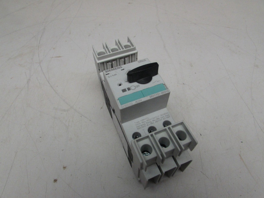 SIEMENS SIRIUS 3RV1721-1ED10 CIRCUIT BREAKER 3-POLE 0.4A NICE USED TAKEOUT !!