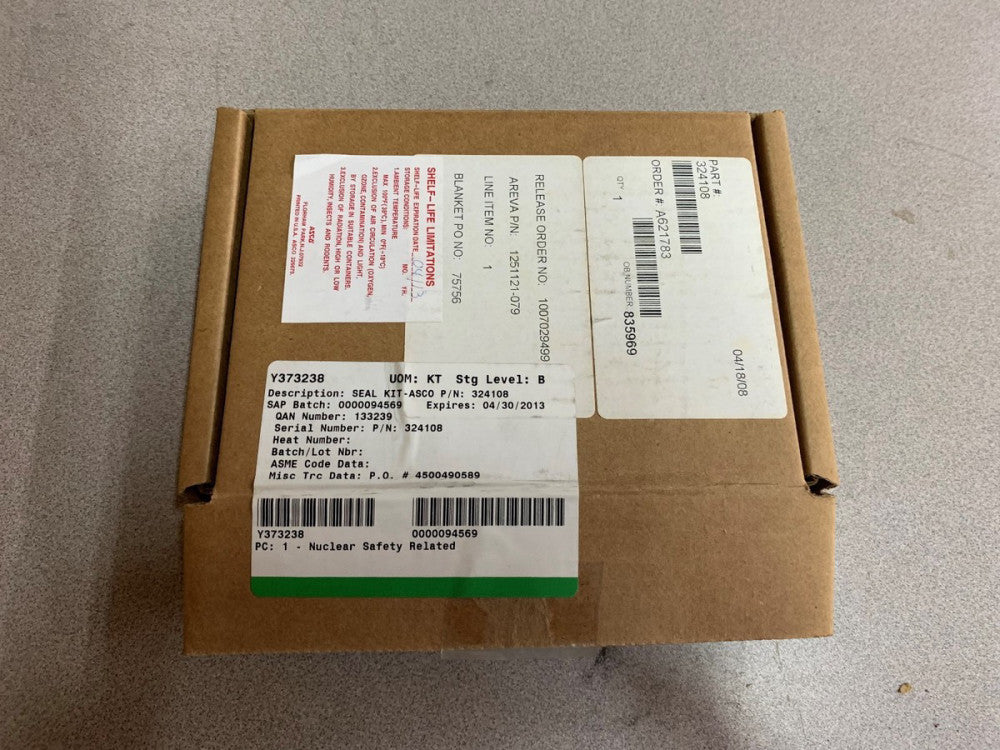 NEW IN BOX ASCO REBUILD KIT 324108