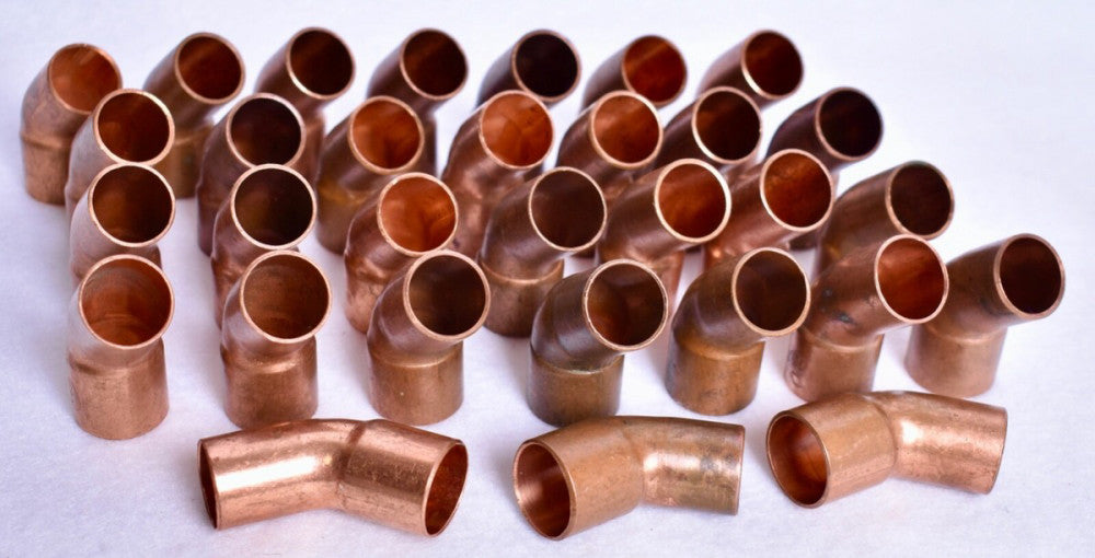 31 Count 3/4" x 3/4" Copper Female 45 Deg Elbows Sweat Solder Joint C x C