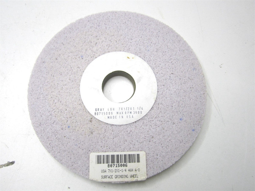 Grier Abrasives 80715006 7" x 1/2" x 1-1/4" Arbor 46 Grit Surface Grinding Wheel