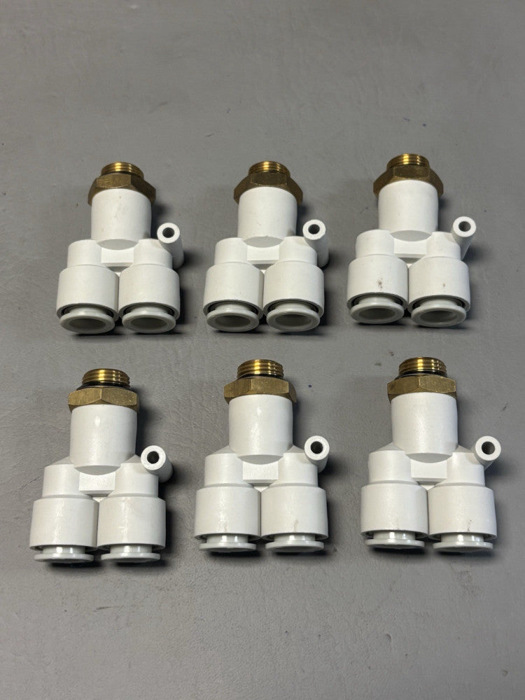 6- SMC KQU12-U03 Fitting 12mm O.D TUBING TO 3/8 UNI