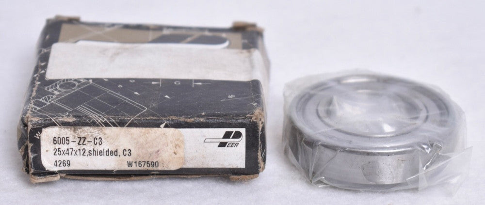 Peer Double Shielded Steel Ball Bearing  6005-ZZ-C3