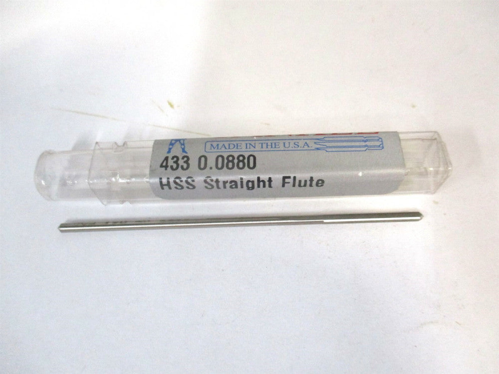 Yankee (433-0.0880) 0.0880 x 3/4 x 3" OAL HSS 4Fl Straight Shank Chucking Reamer