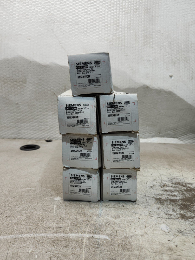 NEW IN BOX LOT OF 7 SIEMENS OIL TIGHT OVERLOAD RESET KIT 49MARUR