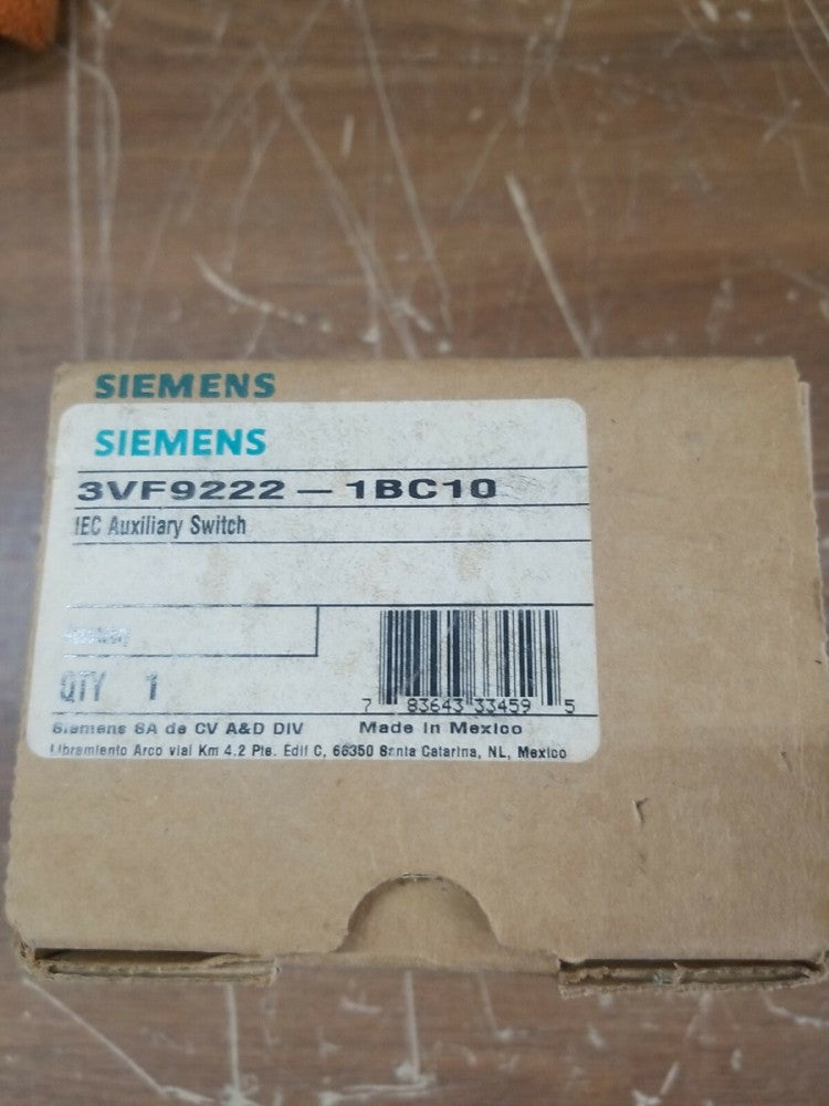 SIEMENS 3VF9222-1BC10 IEC AUXILIARY SWITCH NEW