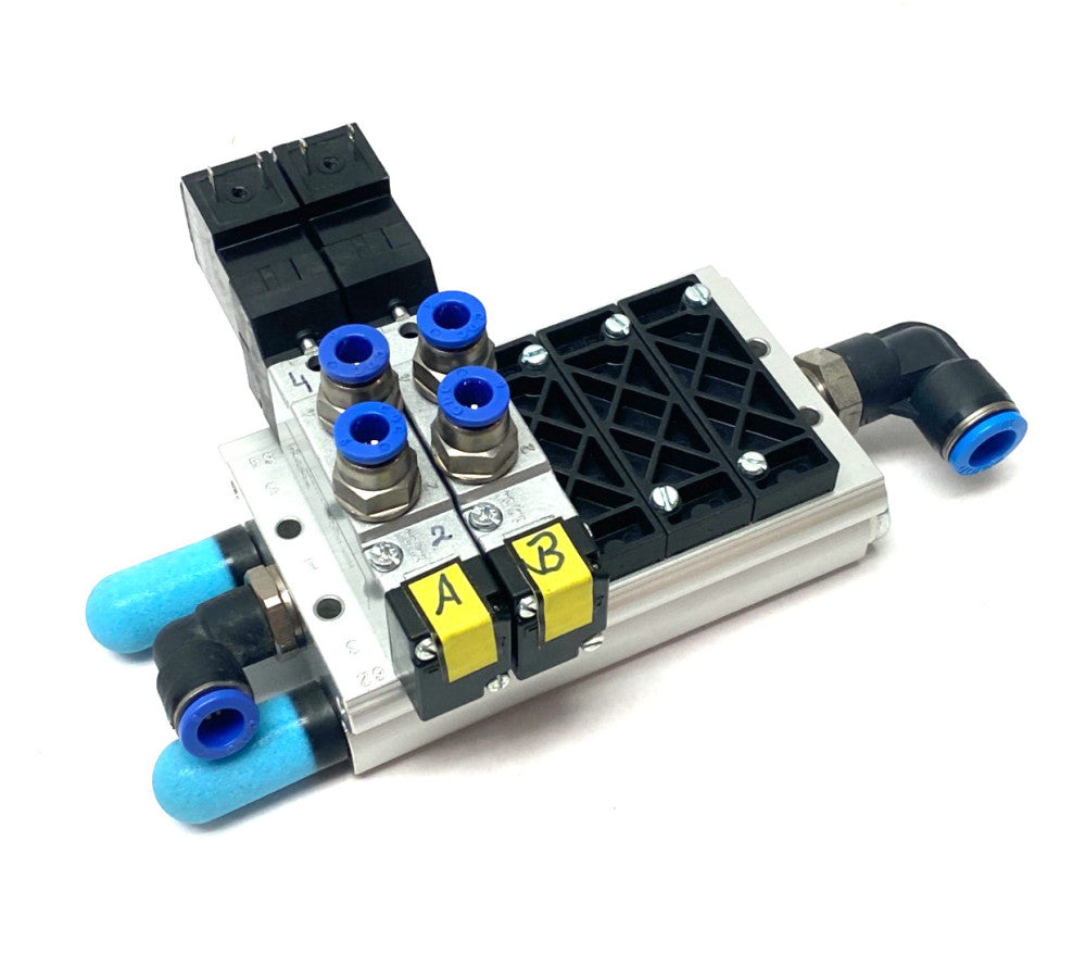 Festo PRS-ME-1/8-5 Manifold Block 33478 / MEH-5/2-1/8-P-B Solenoid Valves 173129