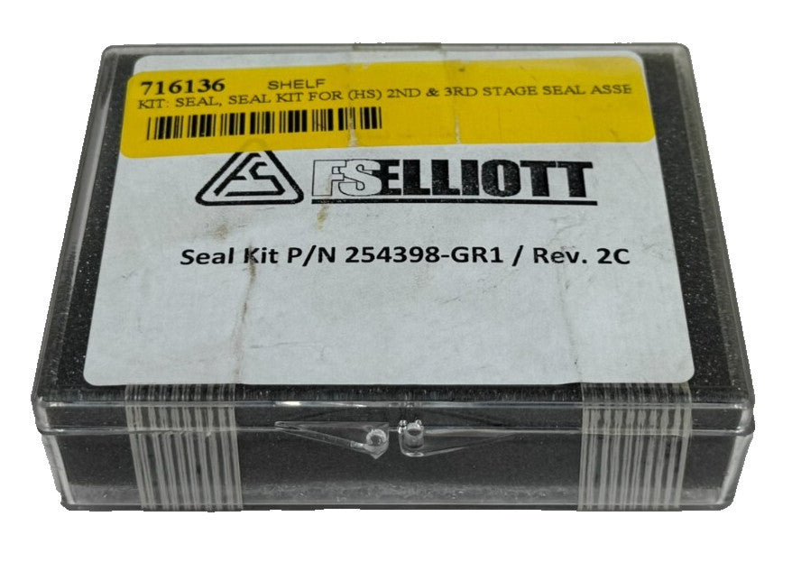 NEW FS ELLIOTT 254398-GR1 CARBON RING SEAL KIT REV. 2C