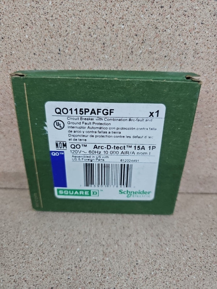 Square D QO115PAFGF 15 Amp 1 Pole 120V Combination AFCI Circuit Breaker