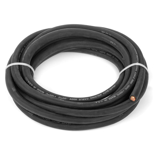 1/0 Gauge Brand - 50 Feet Black - 100% Copper Premium Industrial Grade Extra ...