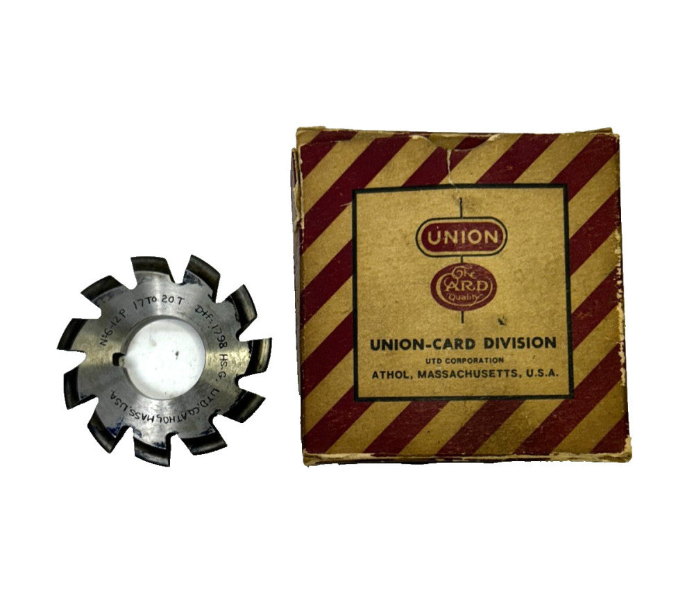 INVOLUTE GEAR CUTTER 7/8" NO-6-12P, 17-20T, DIF=1798-HS-G