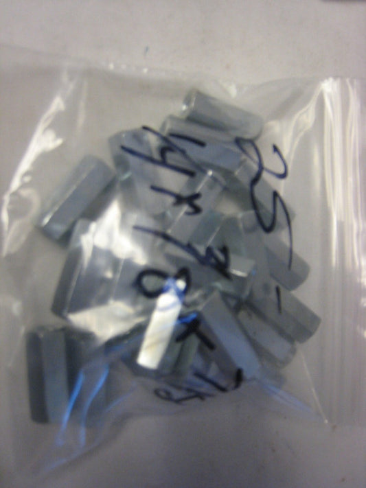 25 pcs 1/4" x 3/8" x  7/8" long THREADED ROD COUPLER Nut STANDOFFS 1/4 -20 T   