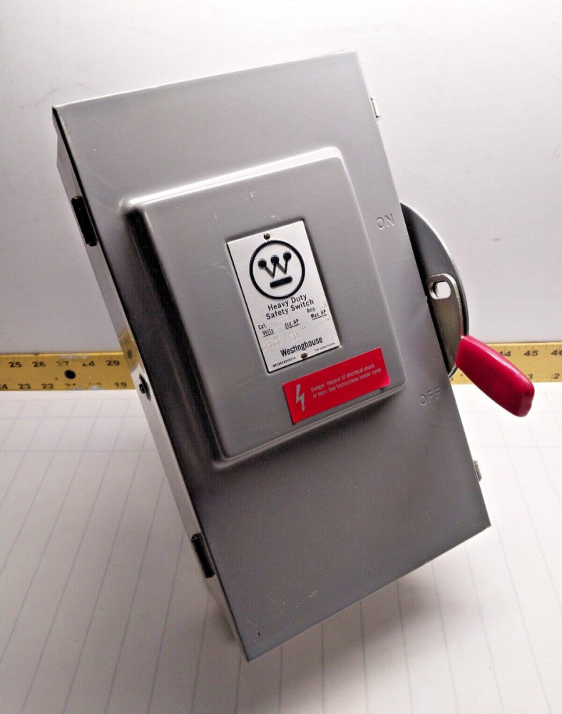 NEW WESTINGHOUSE 30 AMP FUSIBLE SAFETY SWITCH 240 VAC 1Ø 2 POLE  JHF221