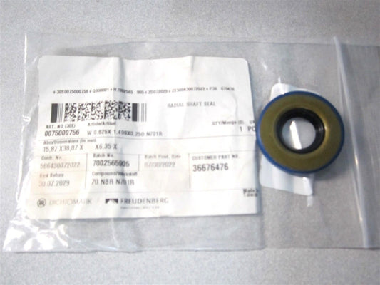(06142SB-H) 1/4" x 0.625" ID x 1.499" OD SB–H Nitrile Automotive Shaft Seal