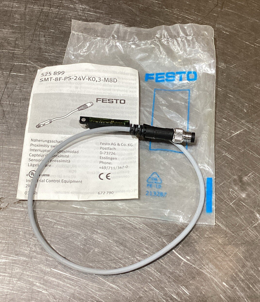 FESTO 525899 RD13 SMT-8F-PS-24V-K0,3-M8D PROXIMITY SWITCH