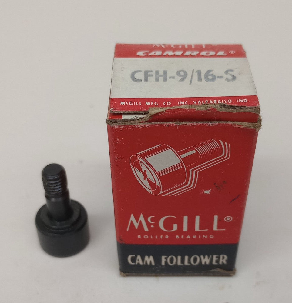 McGill CFH-9/16-S Cam Follower 9/16" Roller OD 3/8" Roller Width 1/4" Stud Dia