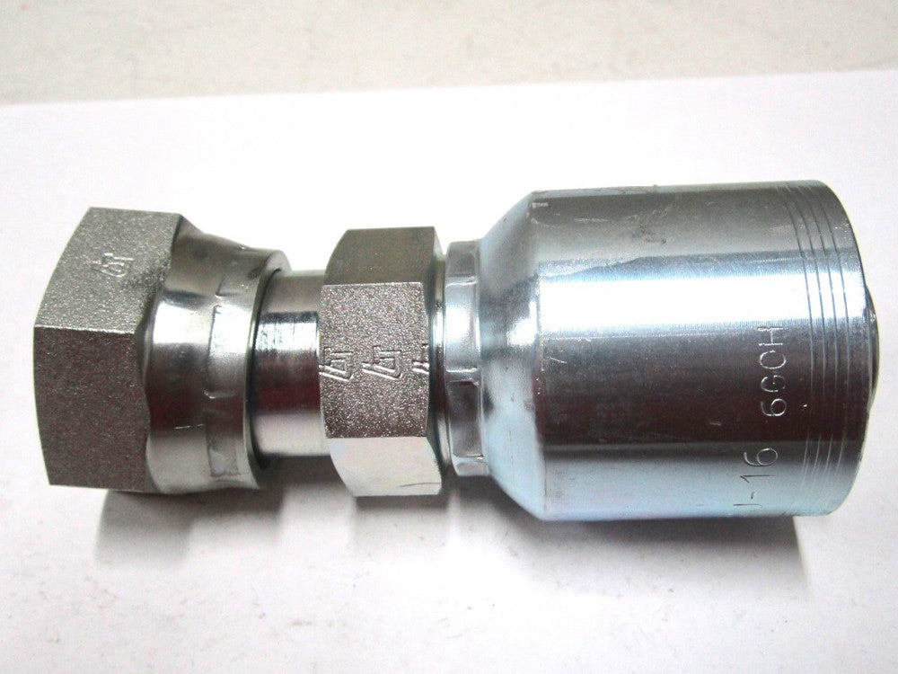 (BW16-16OFT) 1" ID 3.90" OAL Female Swivel O-Ring Face Seal Hydraulic Coupler