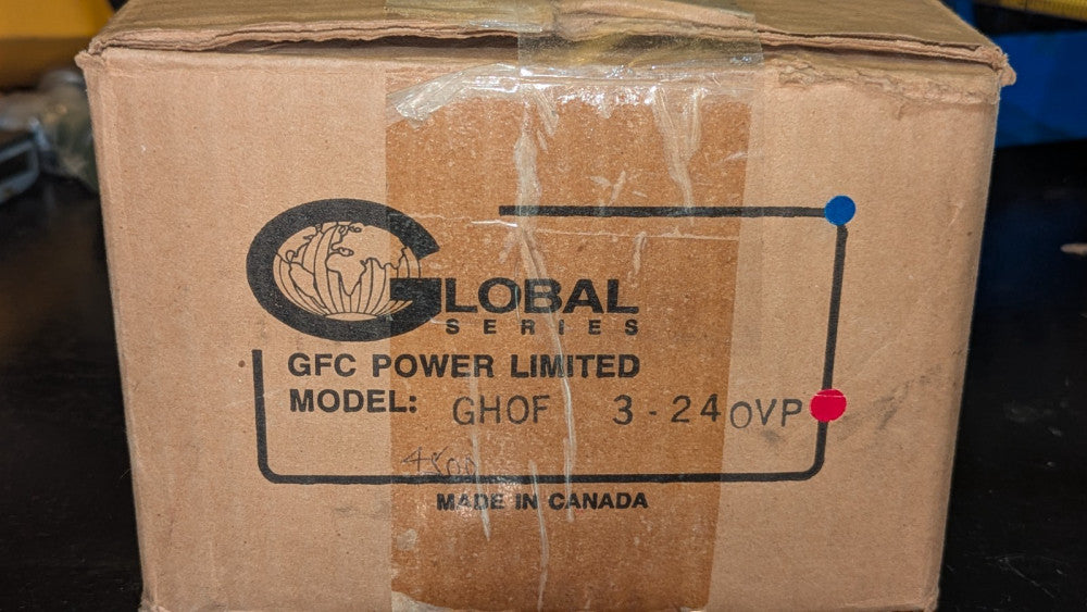 GLOBAL POWER SUPPLY GHOF 3-24 OVP 24VDC @ 4.8A NIB