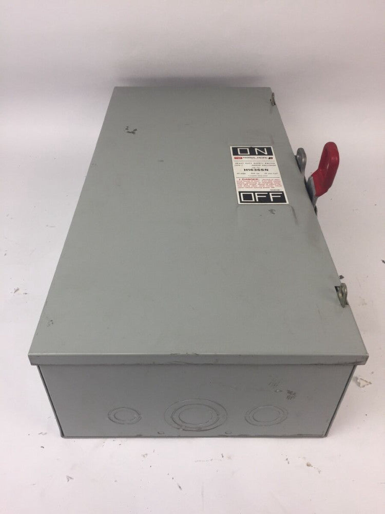 FPE H1636SN FUSIBLE HD SAFETY SWITCH 600VAC 250VDC 60AMP 50HP 3PH 3 PO ...