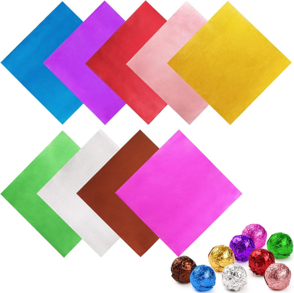 Foil Candy Wrappers for Chocolates, 4X4 Inch, 900 Pcs Aluminum Candy Wrapping Pa