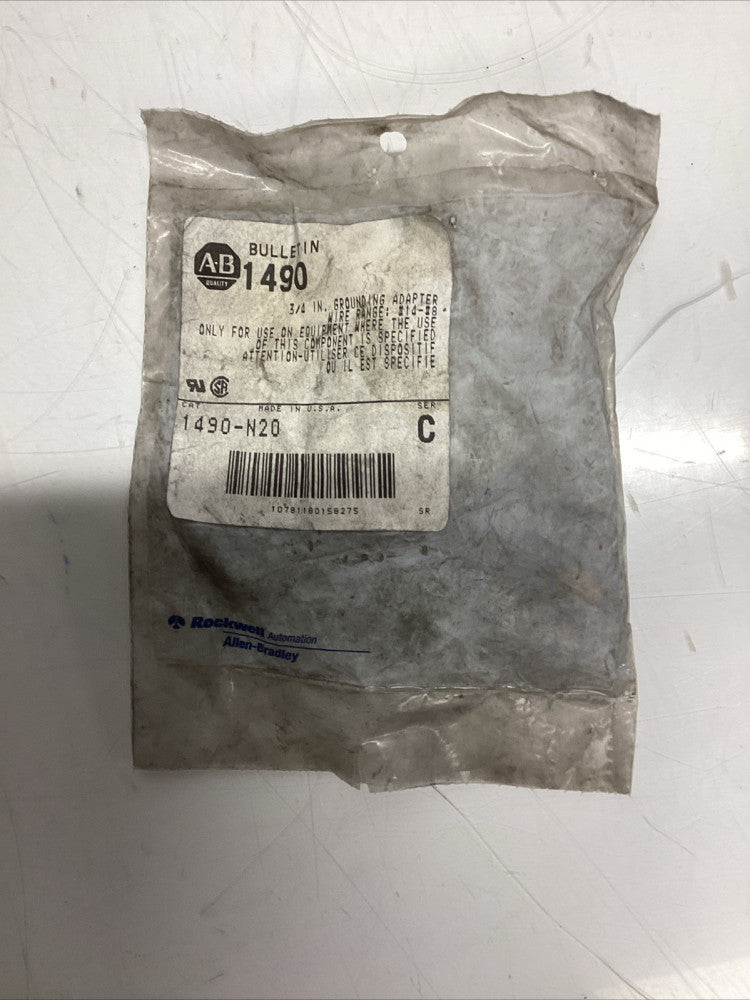 ALLEN BRADLEY 1490-N20 SERIES C GROUNDING ADAPTER 3/4, R-182