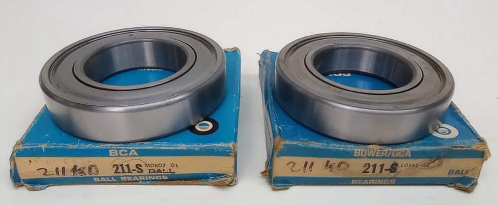 BCA 211-S Ball Bearing Deep Groove 55X100X21mm 211S Single Shielded (Pack of 2)