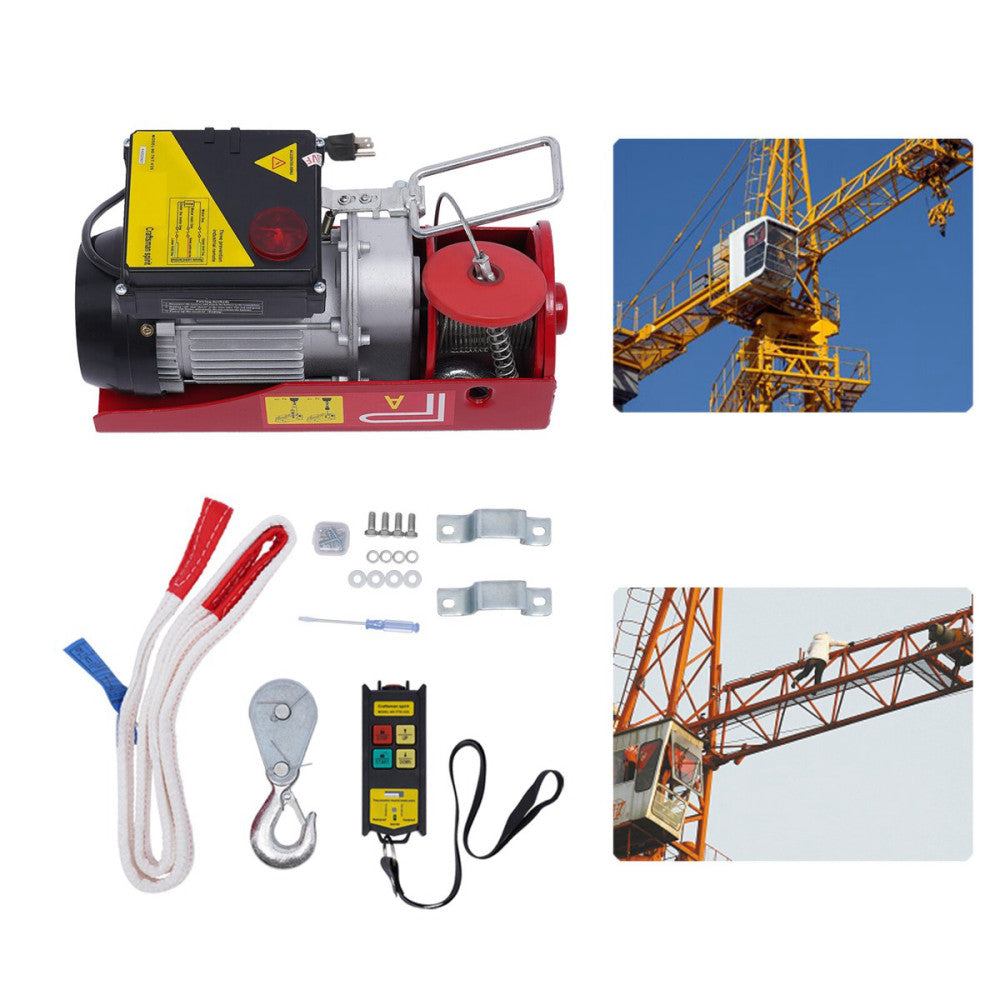 110V 510W Electric Hoist Winch Crane High Lifting Capacity &Remote Control 