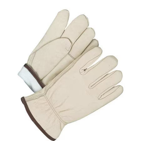 Bdg 20-9-1581Tfl-11 Leather Drivers Gloves, Cowhide Palm, Shirred Slip-On,