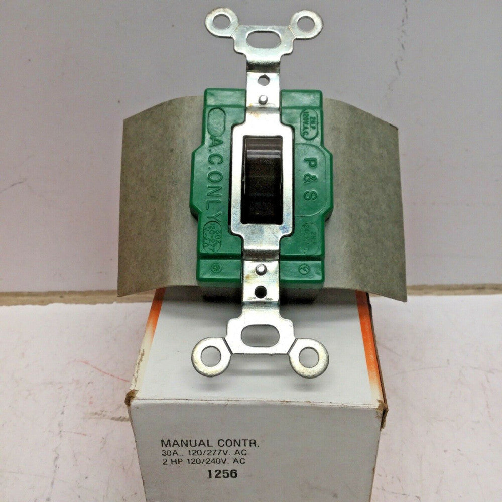 Pass & Seymour 1256 SW Manual Controller 30A 120V Momentary Contact DPDT, Brown