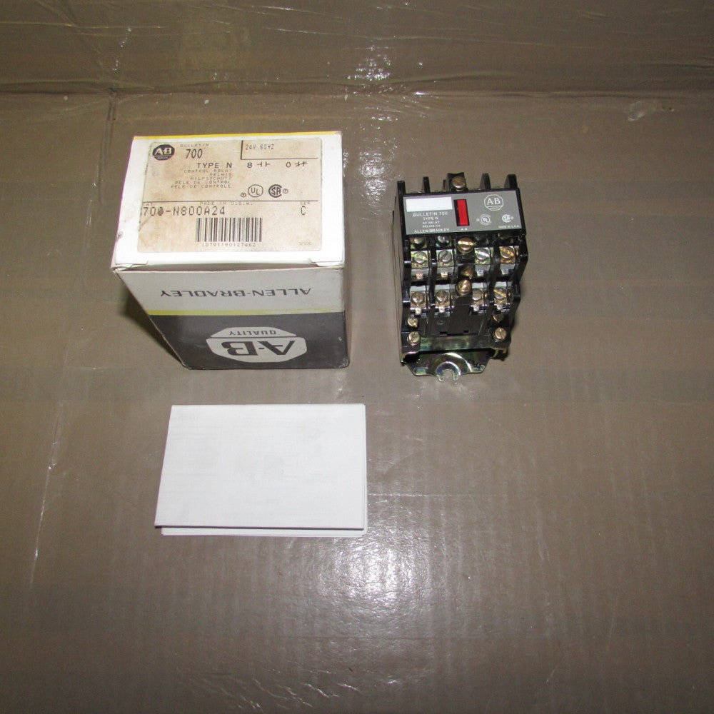 ALLEN BRADLEY 700-N800A24, CONTROL RELAY, 24V/60HZ, NEW IN THE BOX! MAKE OFFER!