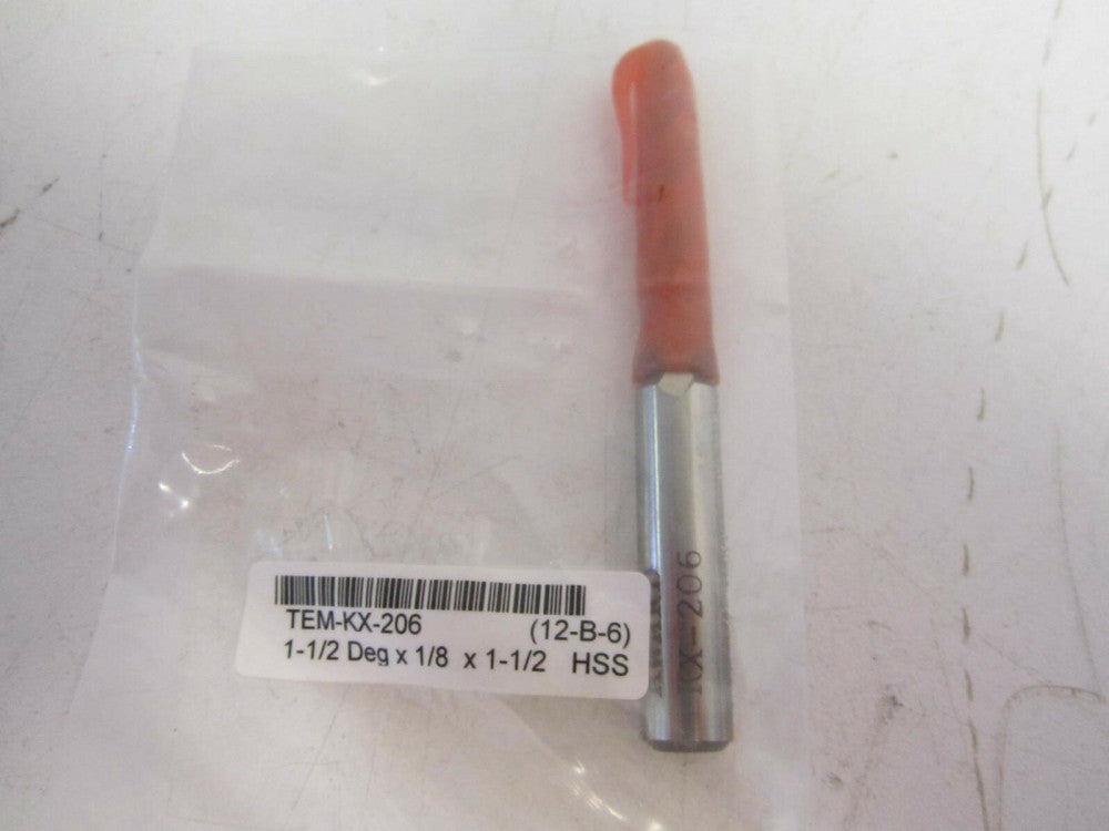 Award (TEM-KX-206) 1.5° 1/8" Small End CC Tapered Square End Mill HSS 3F 