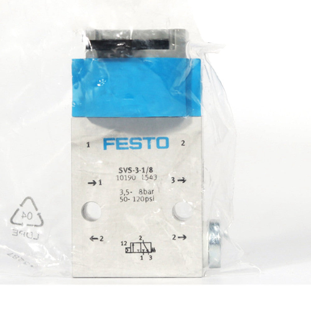New In Box Festo SVS-3-1/8 10190 Front Panel Valve