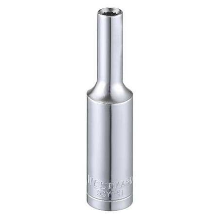 Westward 53Yr51 Westward 1/4 In Drive, 3.5Mm Triple Square Metric, Socket, 12