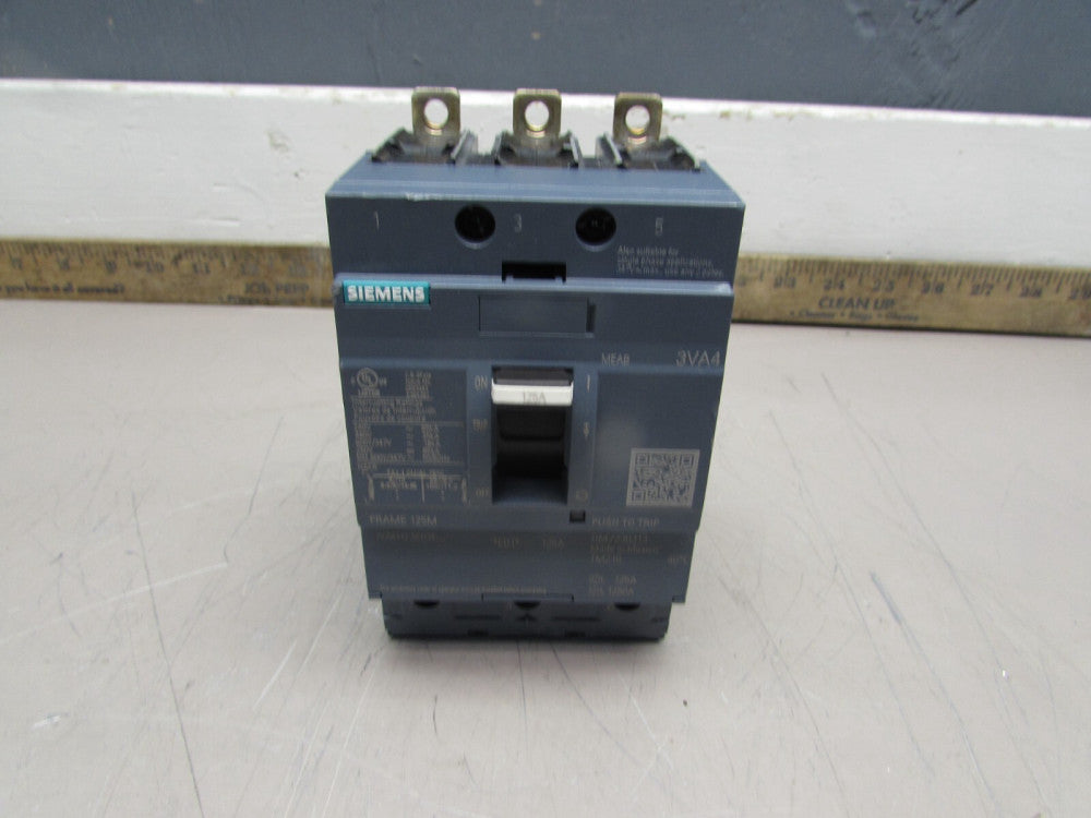SIEMENS  3VA4112-5ED34-0AA0 ,CIRCUIT BREAKER,  3P/125A /480V/35kA   MAKE OFFER!