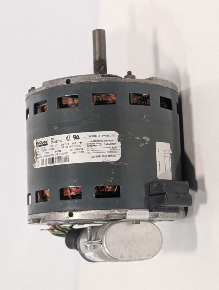 McQuay 063261703 Frame Motor 115v 1 Phase 1/4 HP 1015 RPM 48 & Genteq 27L572