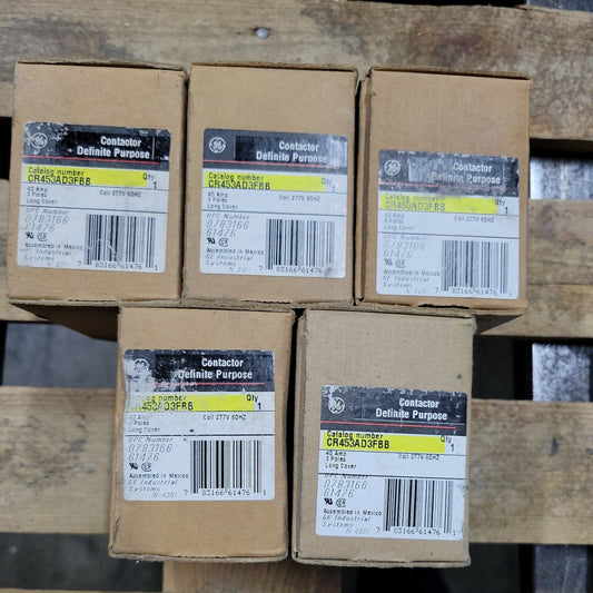 1 GENERAL ELECTRIC CR453AD33FBB 40A 3P 277V COIL CONTACTOR 