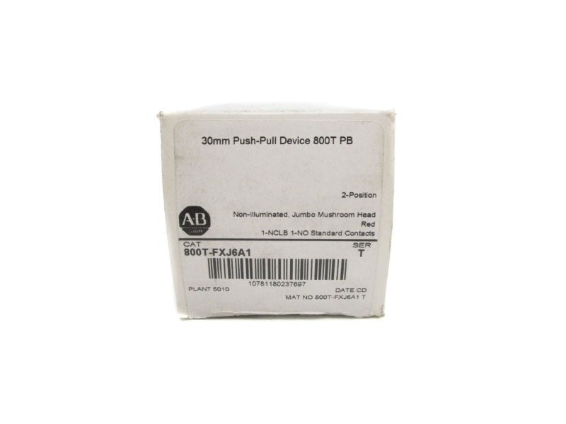 ALLEN BRADLEY 800T-FXJ6A1 SER. T (WH) NSFS