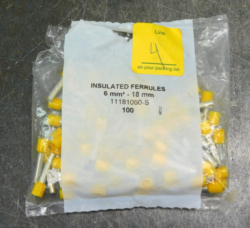 American Electrical 11181060-S Insulated Ferrules 6-18 Lot of Eighty-Seven (87)