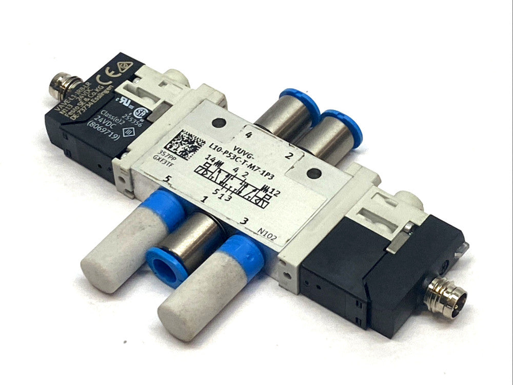 Festo VUVG‑L10‑P53C‑T‑M7‑1R8L Closed Solenoid Valve 24VDC 574223