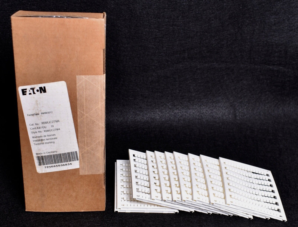 10 Count Eaton Terminal Block Marker Cards Bluemark  XBMUC2TM4