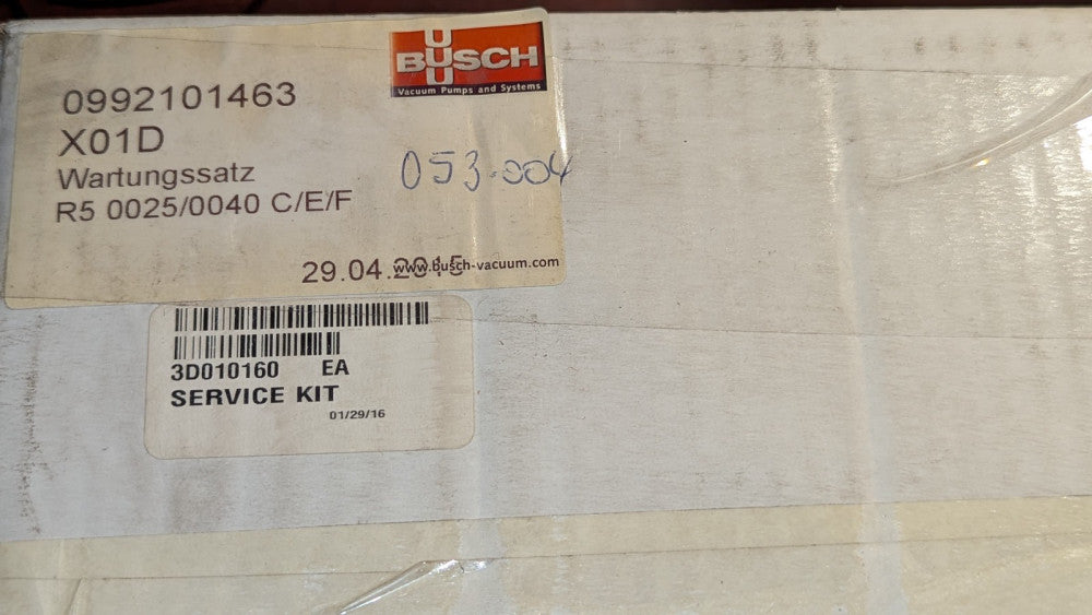Busch Vacuum Pump Service Kit 0992101463 R5 0025 / 0040 CEF NIB But Incomplete