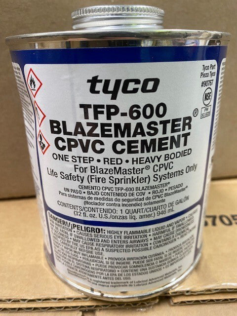 Tyco TFP-600 QUART ONE-STEP BLAZEMASTER CEMENT 90767 