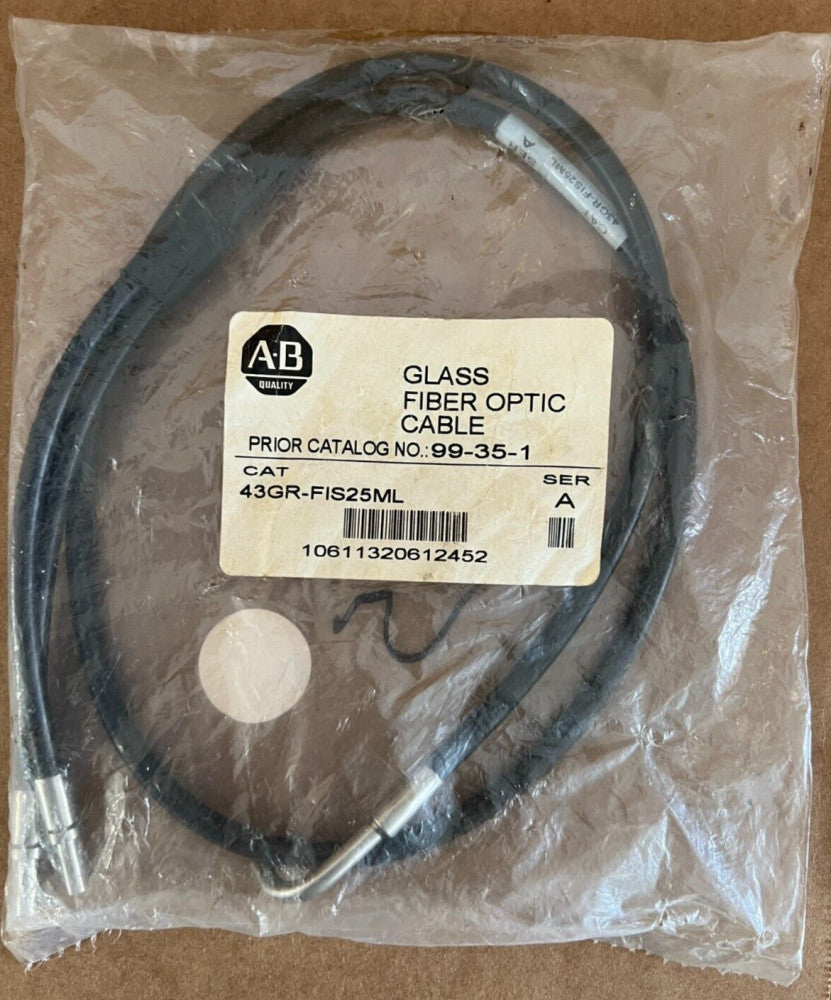 ALLEN BRADLEY, 43GR-FIS25ML, SER. A, GLASS FIBER OPTIC CABLE!  MAKE OFFER!