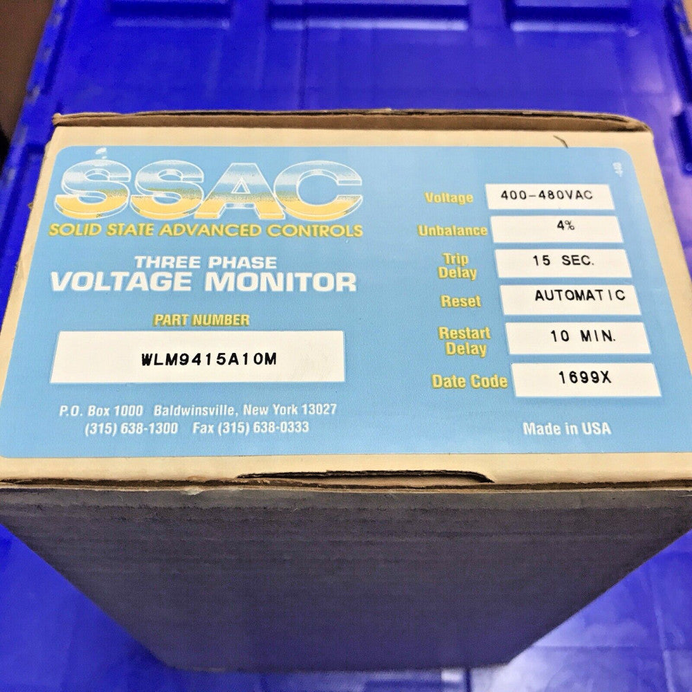SSAC WLM9415A10M Three Phase Voltage Monitor