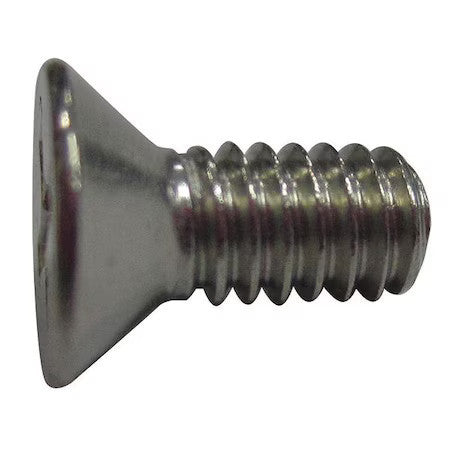 Zoro Select U51300.016.0050 #8-32 X 1/2 In Phillips Flat Machine Screw, Plain