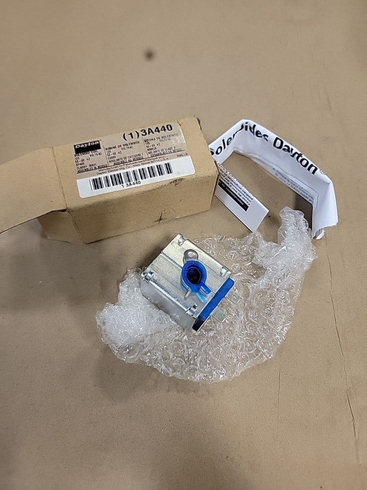 NEW Dayton 3A440 Solenoid Coil 120 Volts AC 50/60Hz Spade Class F